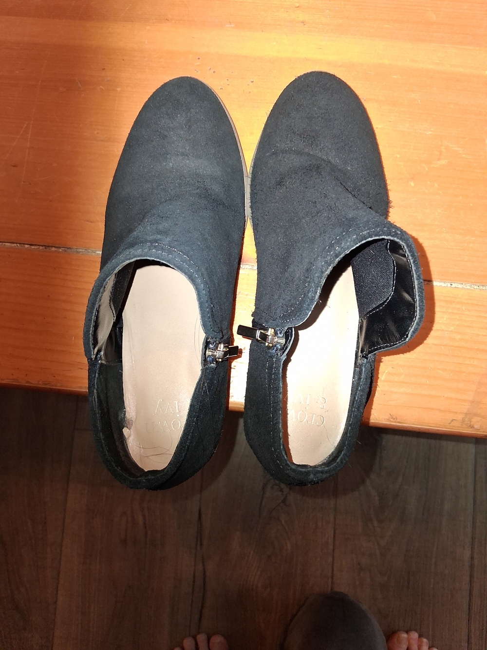 Women's Black Ankle Booties with Side Zipper